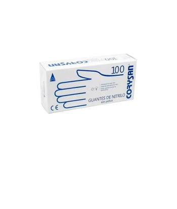 Gants en nitrile sans poudre Corysan taille S