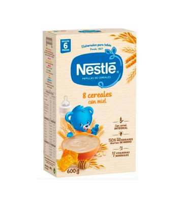 Papilla Nestlé 8 Céréales Miel et Bífidus 600g