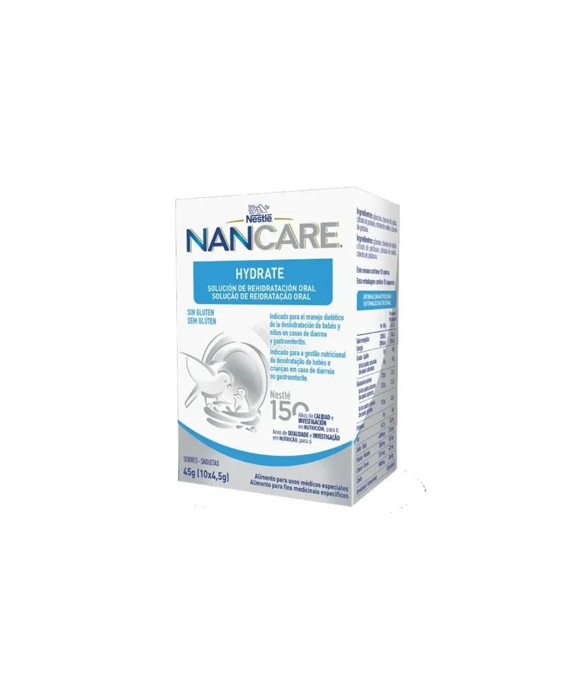 Nestlé NanCare Hydrate 4,5gr 10 Sobres - Hydratation instantanée