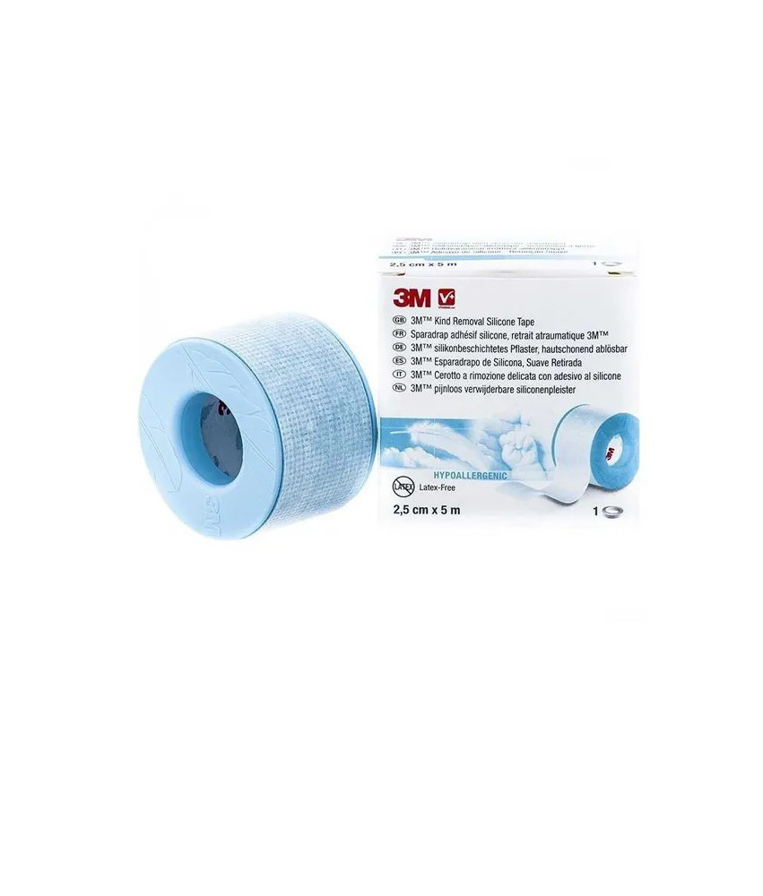 Ruban adhésif hypoallergénique en silicone 3m 5mx2.5cm