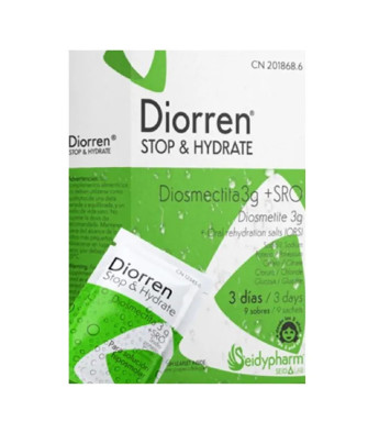 Arrêtez & Hydratez avec Diorren 9 Sachets