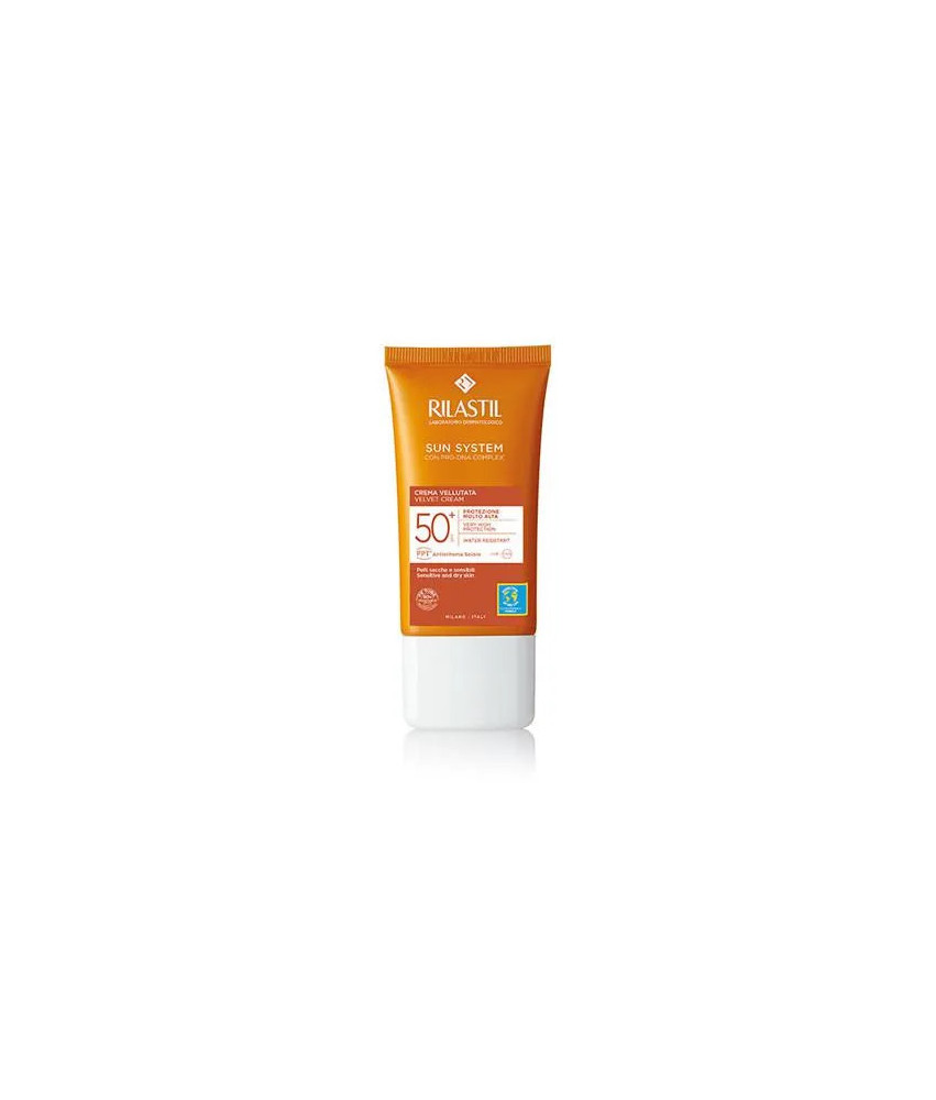 Crème Velvet SPF50+ pour le Visage Rilastil Sun System 50ml