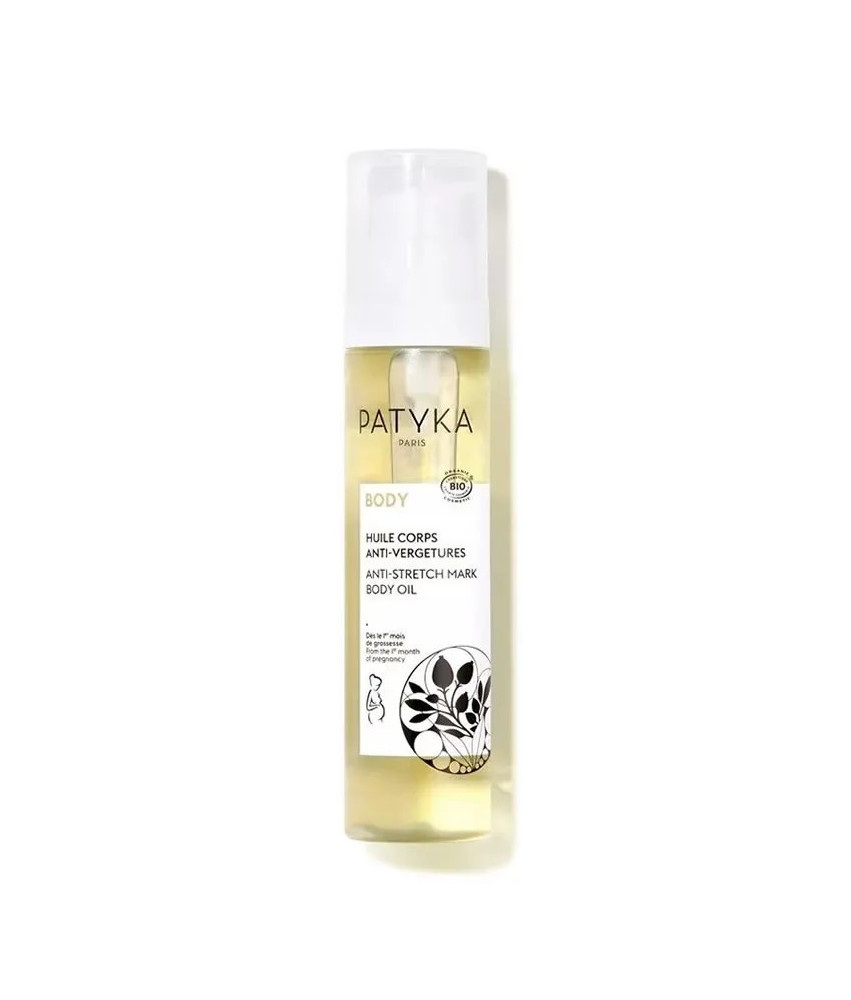Patyka Huile Corporelle Anti-Vergetures 100ml - Soin Prévention Vergetures