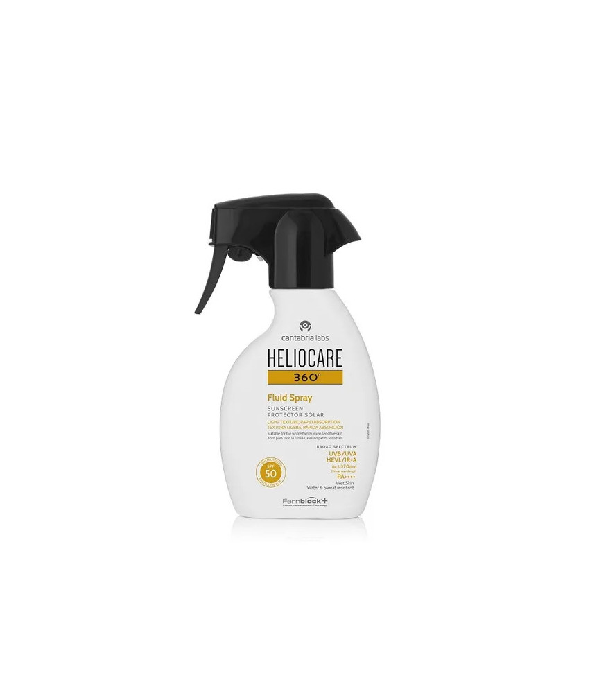 Protection solaire toute l'année avec Heliocare 360º Fluid Spray Spf50 250ml