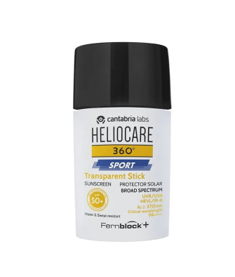 Protection solaire parfaite pour le visage avec Heliocare 360º Sportsun Clear Stick SPF 50+ 25g