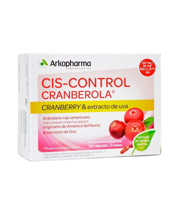 Arkopharma Ciscontrol Cranberola 120 Capsules - Gestion de l'équilibre urinaire
