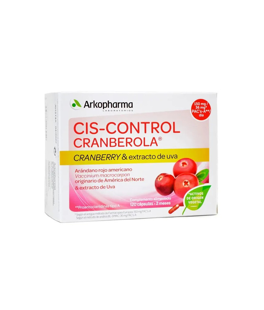 Arkopharma Ciscontrol Cranberola 120 Capsules - Gestion de l'équilibre urinaire