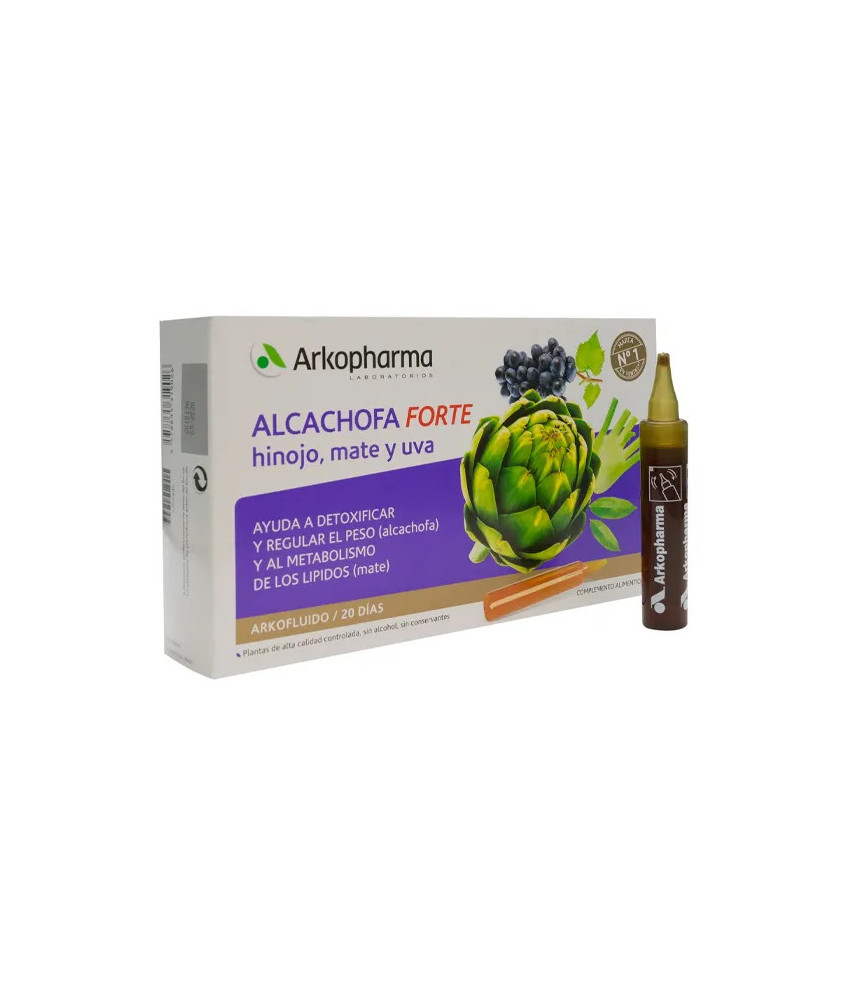 Arkopharma Arkofluido Artichaut Forte 20 Ampoules - Détox Naturelle
