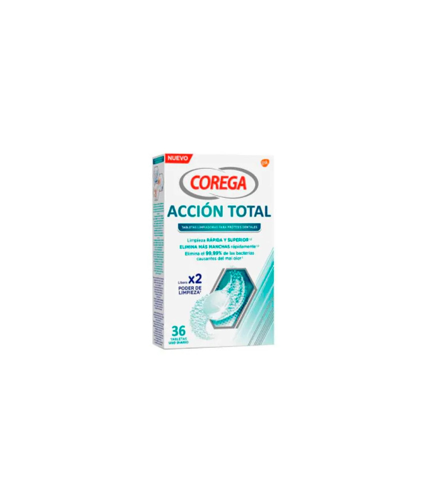 Nouveau! Corega Total Action 36U - Adhésif pour prothèses dentaires