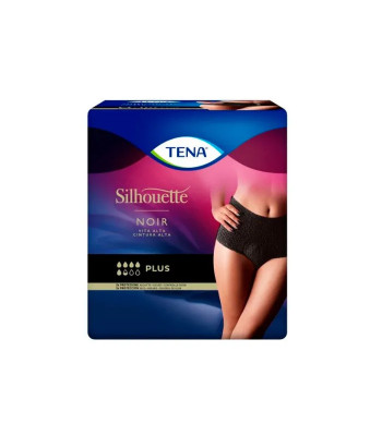 Protection Tena Silhouette Noir M Plus 9U - Discrétion totale