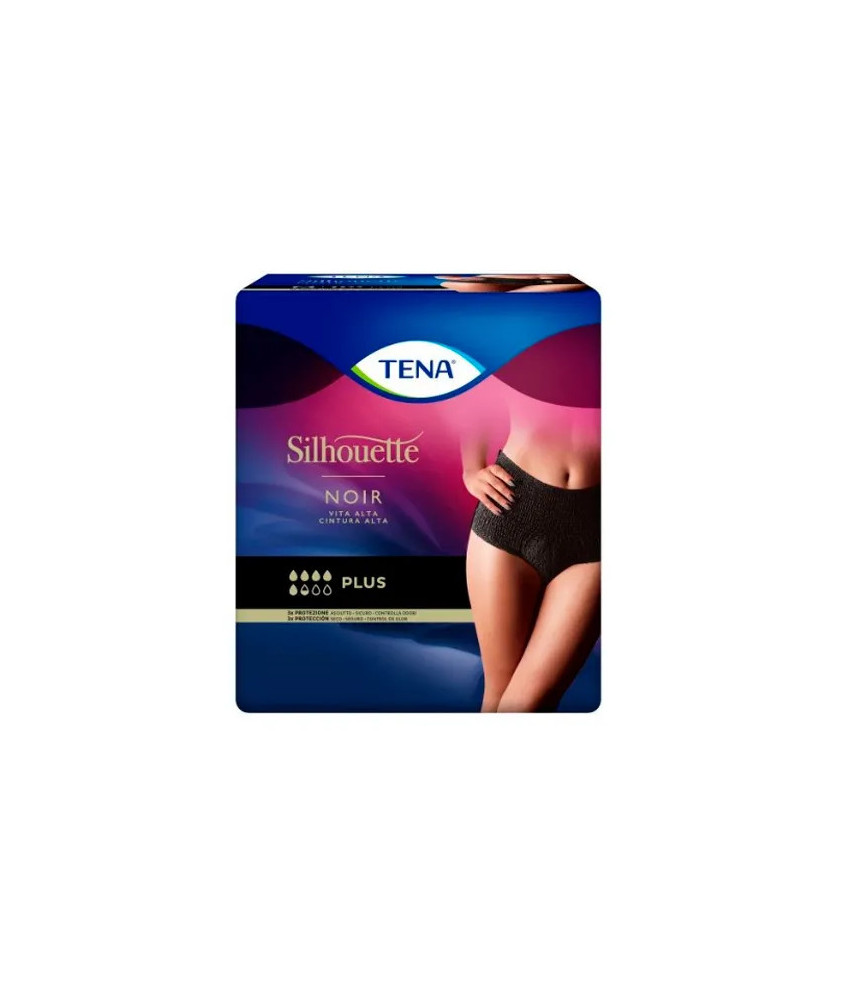 Protection Tena Silhouette Noir M Plus 9U - Discrétion totale