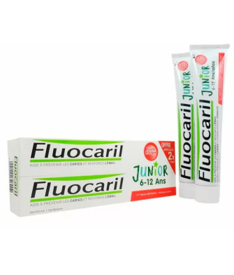 Dentifrice Fluocaril Junior Goût Fruits Rouges 2x75ml