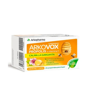 Arkopharma Arkovox Propolis + Vitamine C 24 Comprimés Miel-Citron - Renforcez votre gorge!