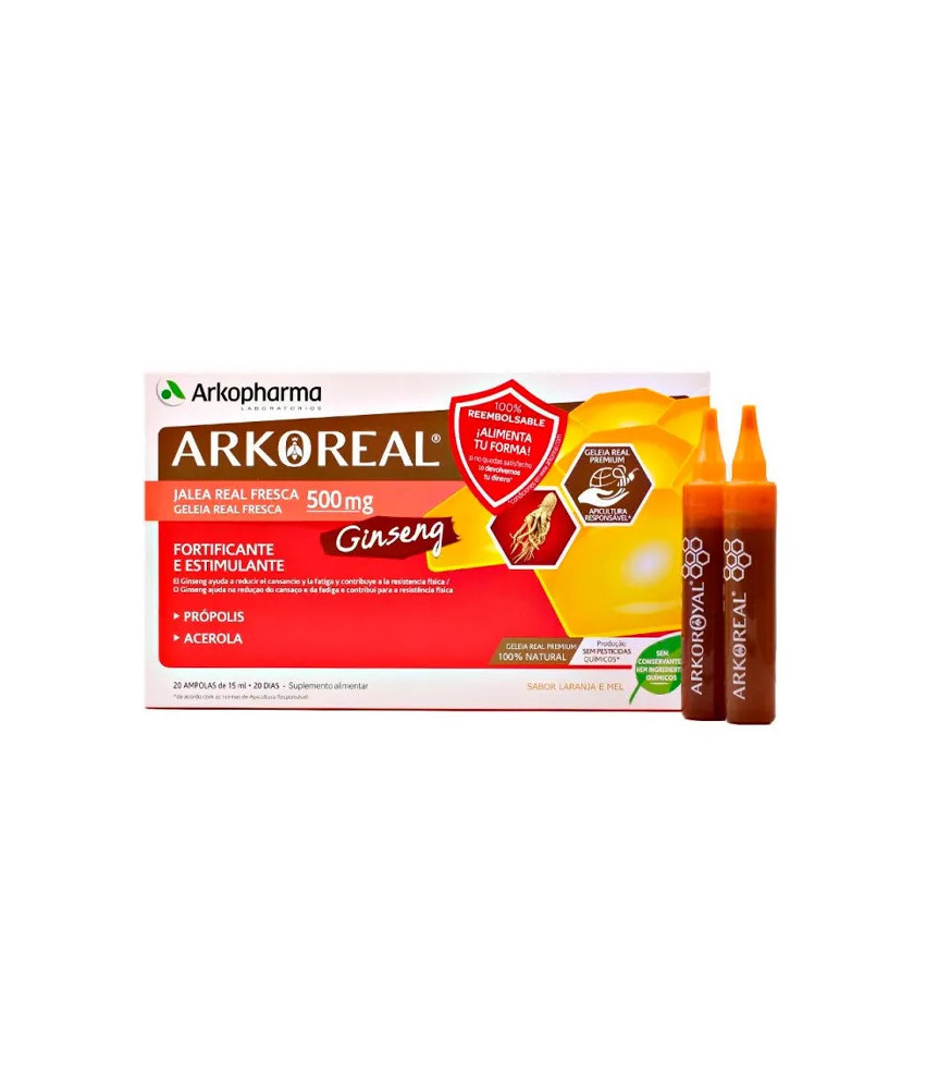 Gélules Arkoreal Gelée Royale + Ginseng - Boost naturel
