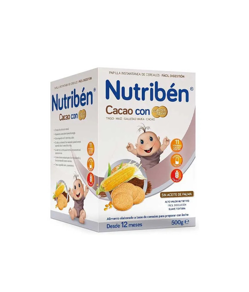 Délicieuse poudre de cacao avec biscuits Maria - Nutribén 500g