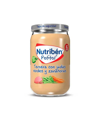 Nutribén Boeuf avec Haricots Verts et Carottes 235g: Savoureux repas pour bébé