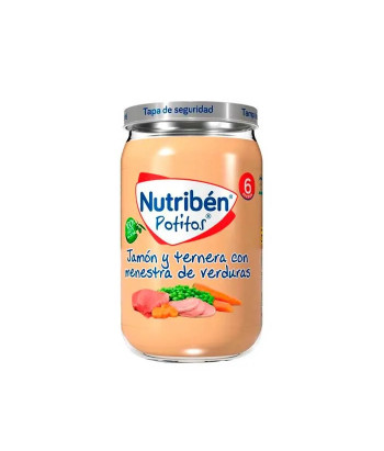 Nutribén Potito Jambon, Boeuf et Légumes 235g: Une délicieuse option pour les repas de bébé
