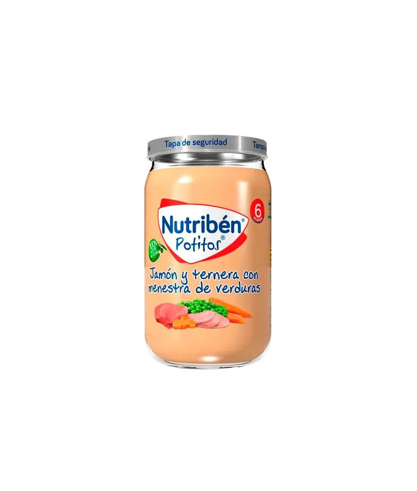 Nutribén Potito Jambon, Boeuf et Légumes 235g: Une délicieuse option pour les repas de bébé