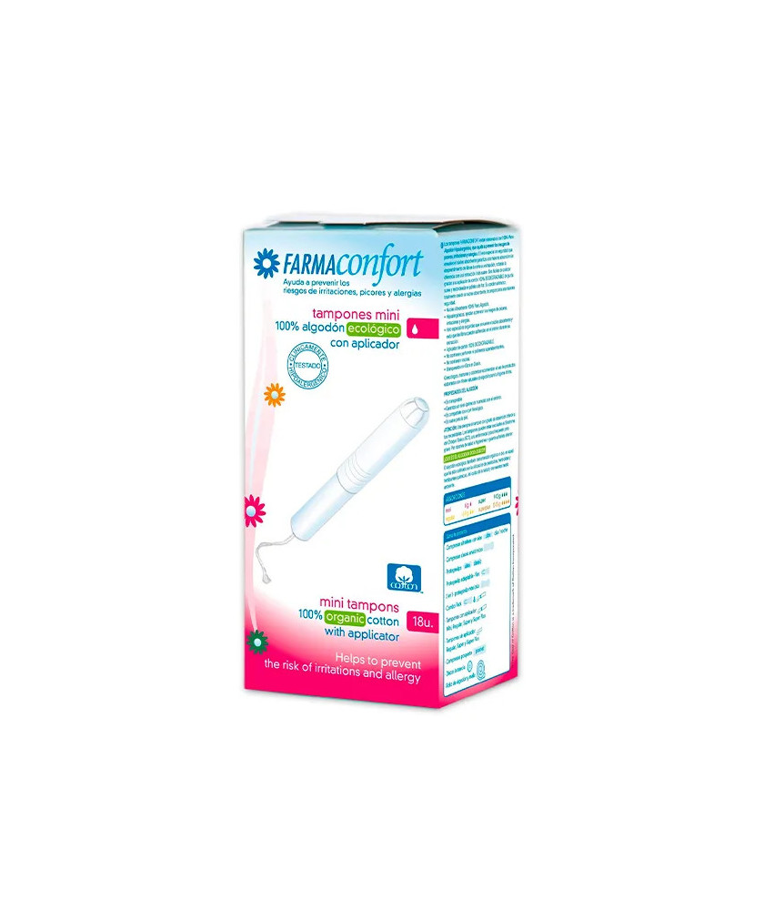 Tampon Mini Farmaconfort 18U - Confort et discrétion assurés
