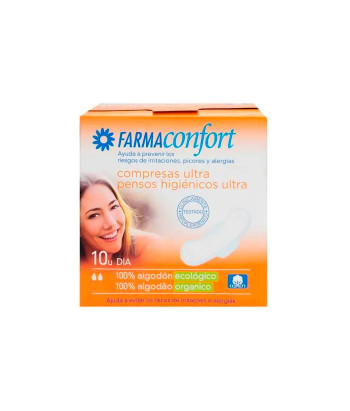 Protections hygiéniques Farmaconfort Jour avec ailes 10U