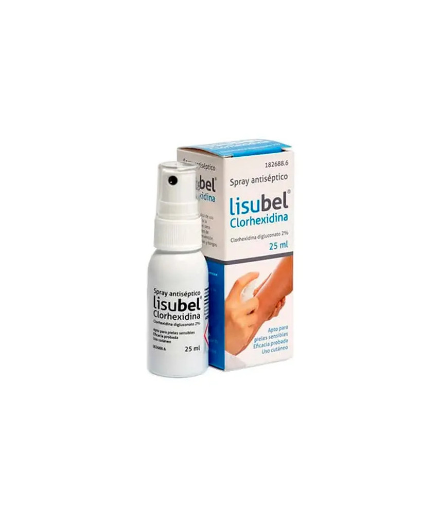 Spray Lisubel Clorhexidina 2% 25ml - Puissant antiseptique