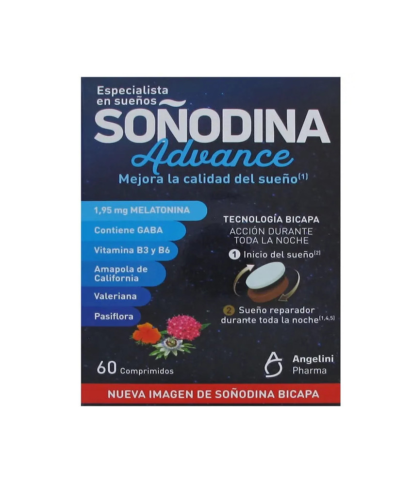 Angelini Soñodina 60 Tablettes - Pour un sommeil paisible