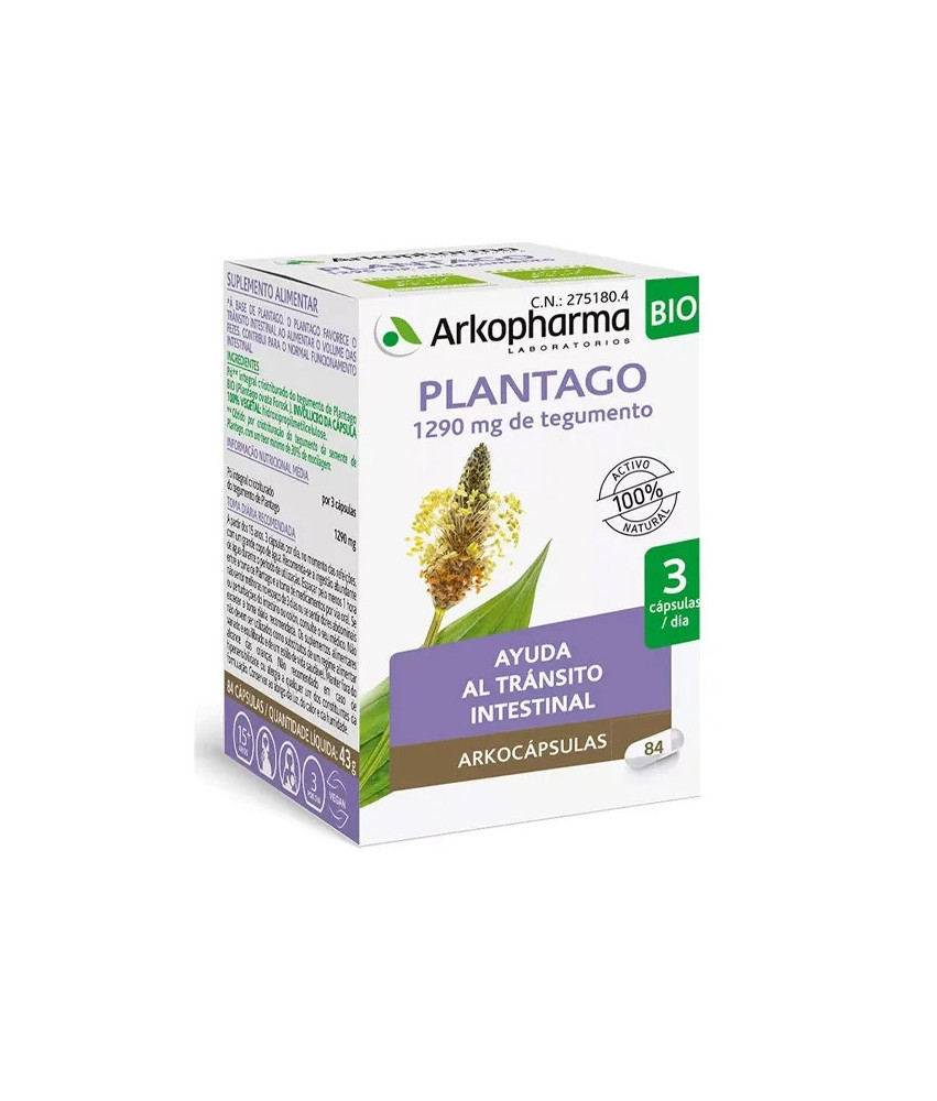 Arkopharma Arkocapsulas Plantago 84 Capsules - Bien-être Digestif