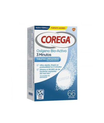Corega 3 Minute Active Oxygen 60 unités - Solution Bucco-Dentaire