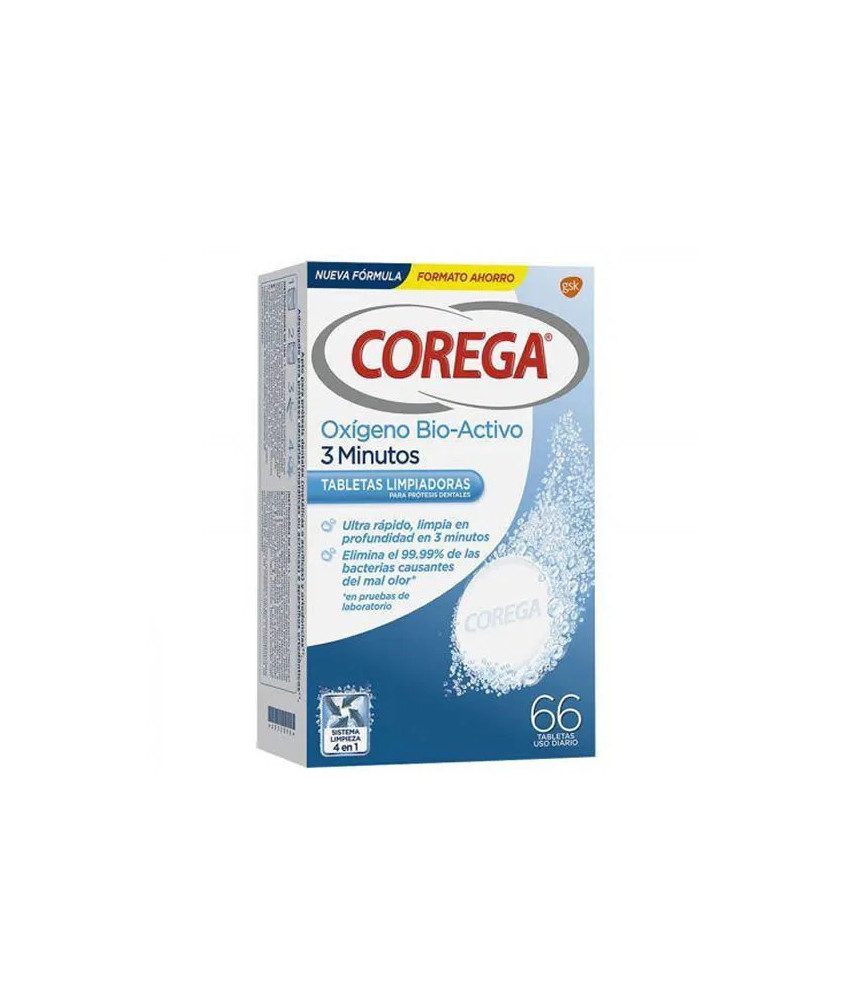 Corega 3 Minute Active Oxygen 60 unités - Solution Bucco-Dentaire