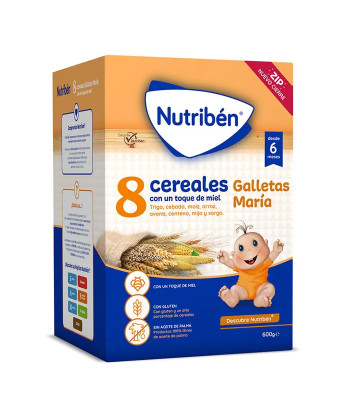 Délicieux Biscuits Bébé Nutriben 8 Céréales au Miel