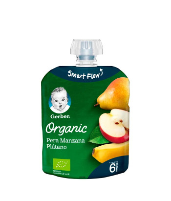 Purée bio Gerber - Poire Pomme Banane 90g