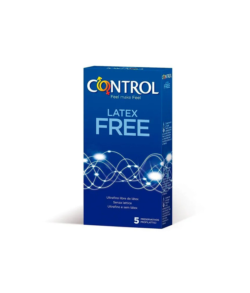 Contrôle Latex Free Préservatifs 5 Unités - Protection Sans Latex