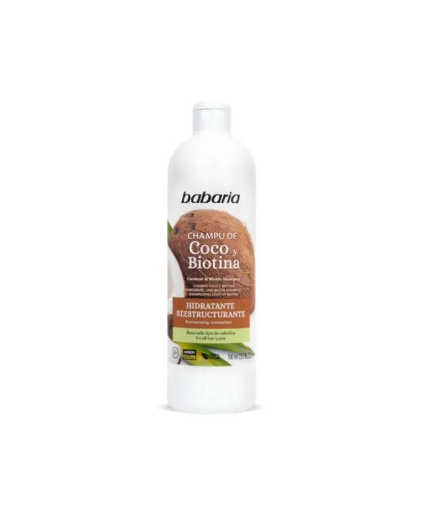 Shampooing Babaria Coco, Kératine et Biotine 700ml