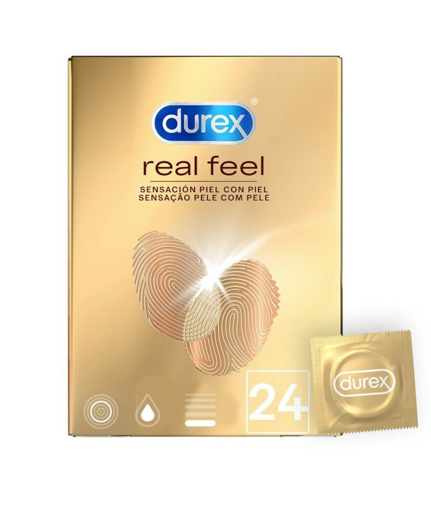 Préservatifs Durex Real Feel 24 Uds pour une sensation naturelle