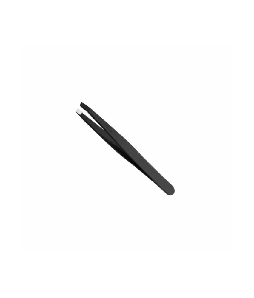 Pince à épiler Eurostil noire en acier inoxydable 9cm