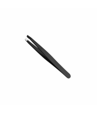 Pince à épiler Eurostil noire en acier inoxydable 9cm