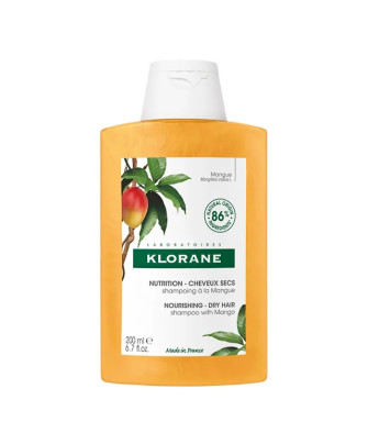 Shampooing Klorane à la Mangue 200ml : Nutrition intense