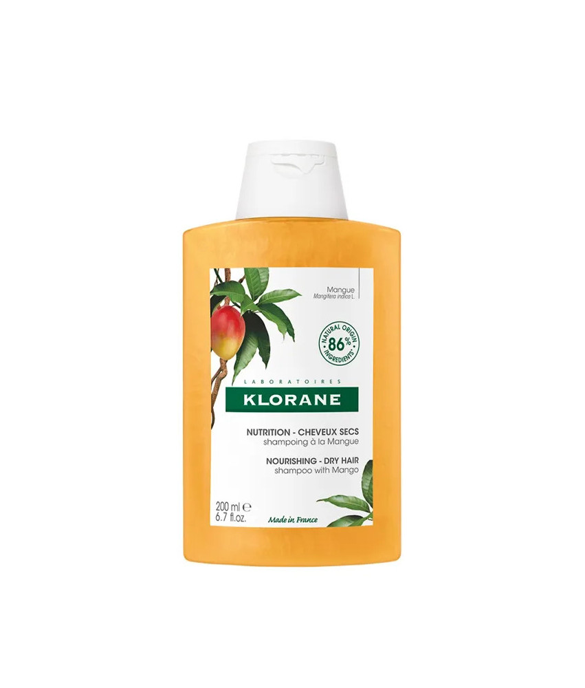 Shampooing Klorane à la Mangue 200ml : Nutrition intense