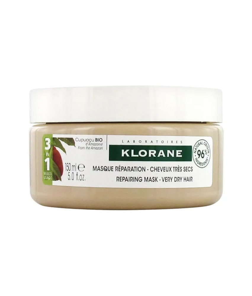 Masque réparateur pour cheveux secs: Klorane Cupuazu 150ml