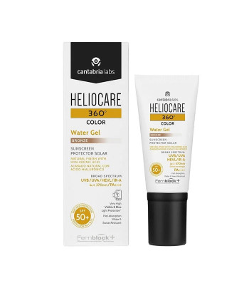 Protection solaire intense avec Heliocare Water Gel 360º Couleur Bronze SPF50+