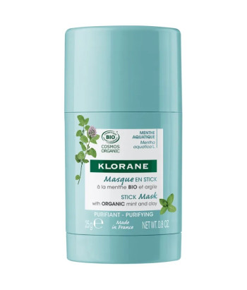 Masque en bâton purifiant à la menthe aquatique Klorane 25g