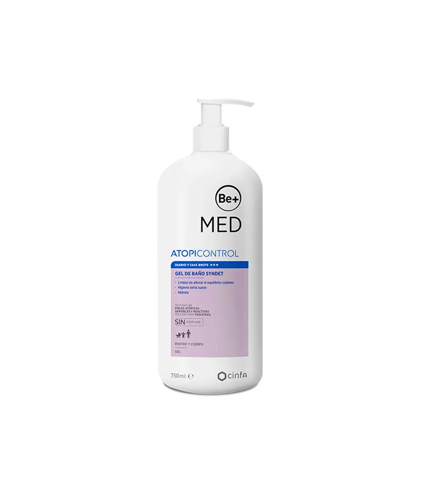 Be+ Syndet Gel de Bain 750ml pour Peau Atopique : Douceur et Hydratation