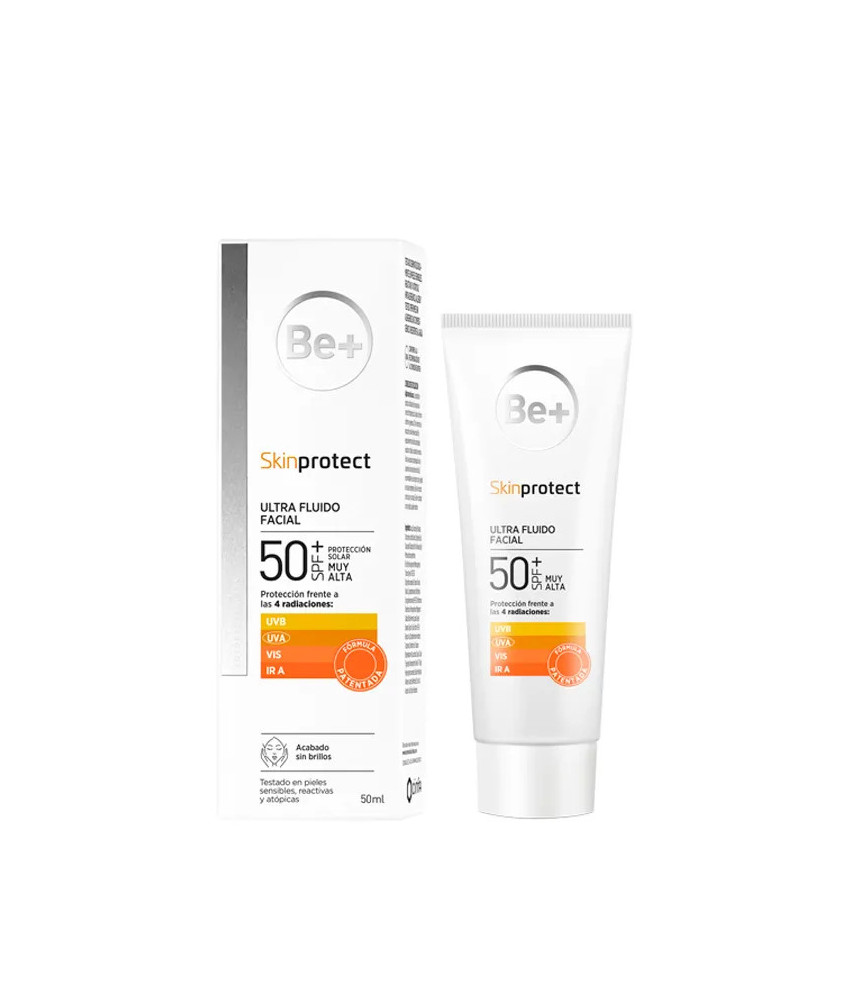 Protection solaire visage Be+ SPF50+: Adoptez un teint éclatant!