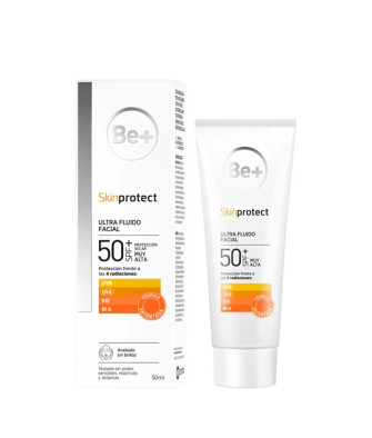 Protection solaire visage Be+ SPF50+: Adoptez un teint éclatant!