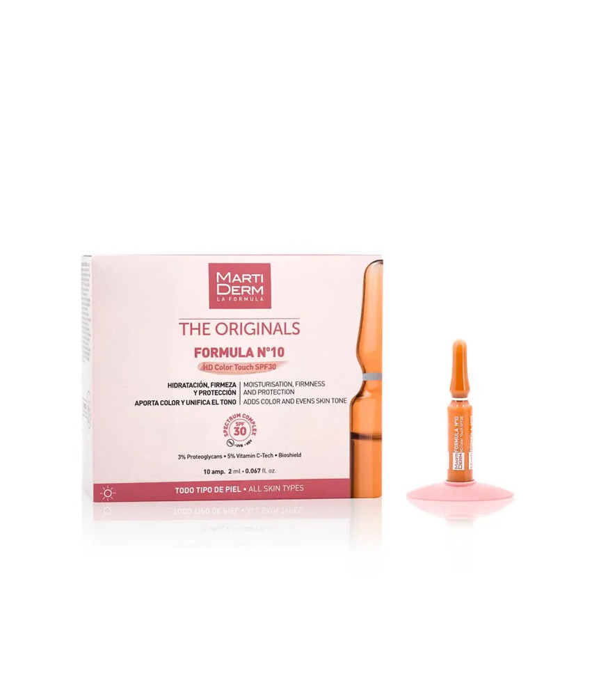 Martiderm Formula N10 HD Spf10 10 Ampoules: Protection et régénération