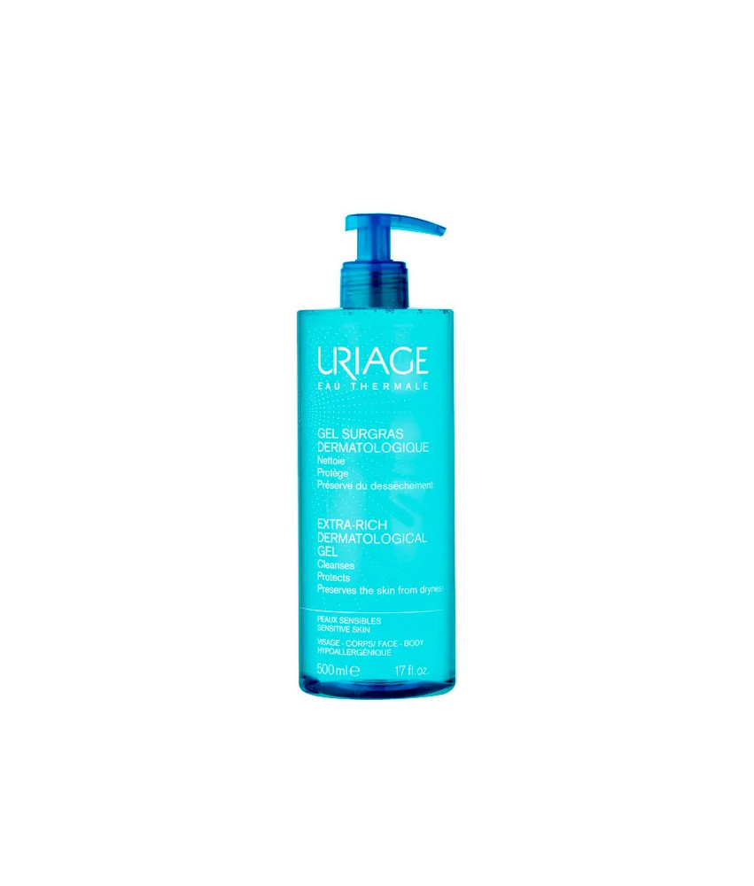 Nettoyez et nourrissez votre peau avec le Gel Dermatologique Surgras Uriage 500ml
