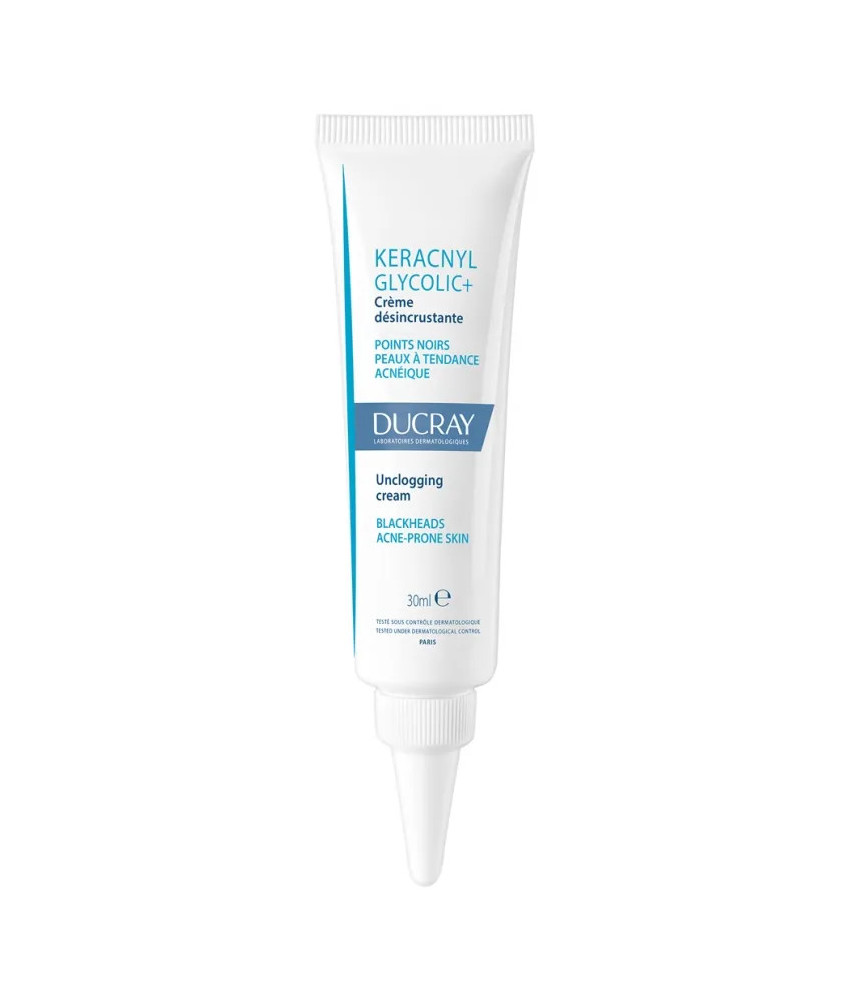 Scrub Cream Ducray Keracnyl Glycolic+ 30ml - Peaux acnéiques