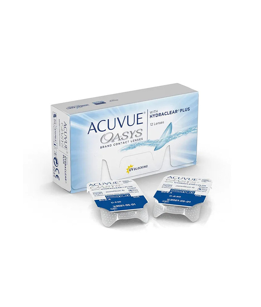 Acuvue Oasys Hydraclear Lentilles de Contact -3,25 BC/8,4 (12 Unités)