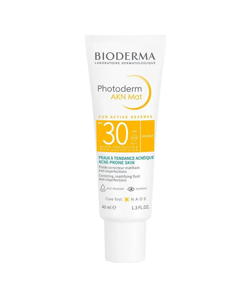 Protection solaire Bioderma Photoderm Akn SPF30 Mat Fluid 40ml
