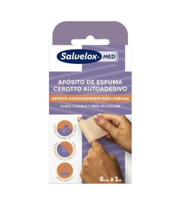 Bandage en mousse Salvelox 6cm x 1m - Protection optimale